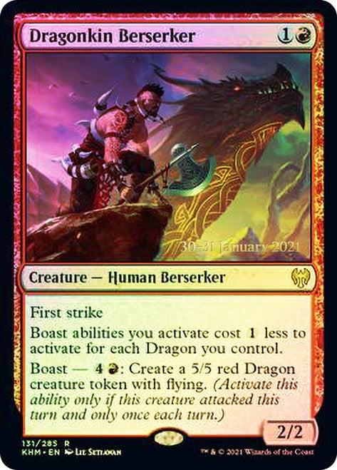 Dragonkin Berserker [Kaldheim Prerelease Promos] | Exor Games Truro