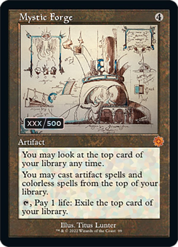 Mystic Forge (Retro Schematic) (Serialized) [The Brothers' War Retro Artifacts] | Exor Games Truro