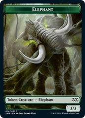 Elephant // Golem Double-Sided Token [Double Masters Tokens] | Exor Games Truro