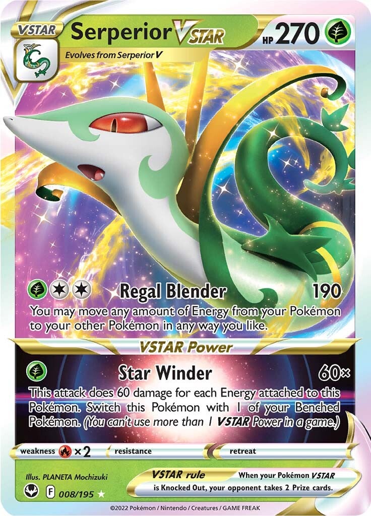 Serperior VSTAR (008/195) [Sword & Shield: Silver Tempest] | Exor Games Truro