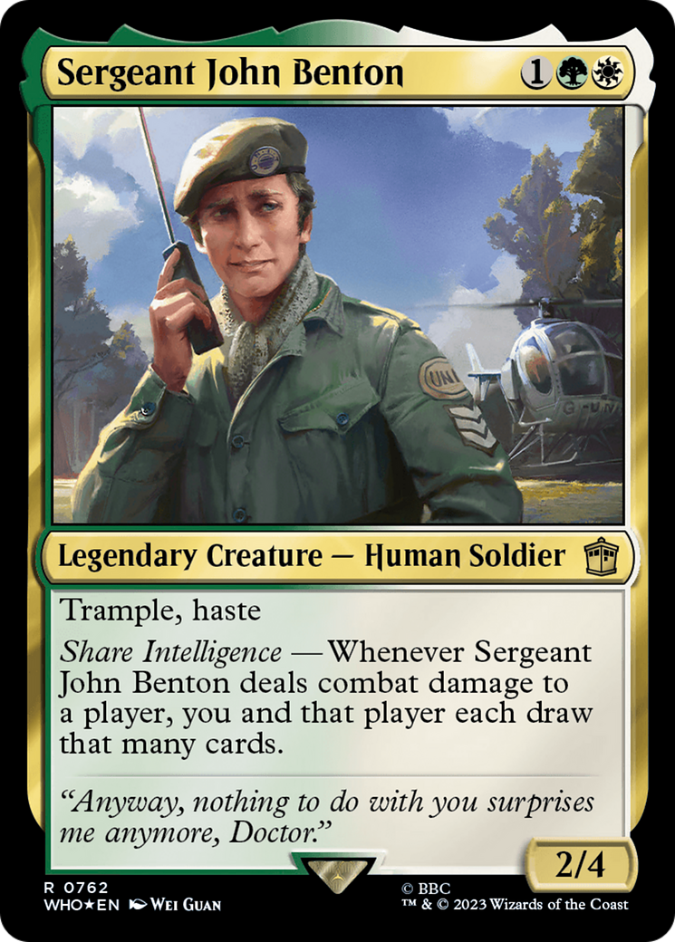 Sergeant John Benton (Surge Foil) [Doctor Who] | Exor Games Truro