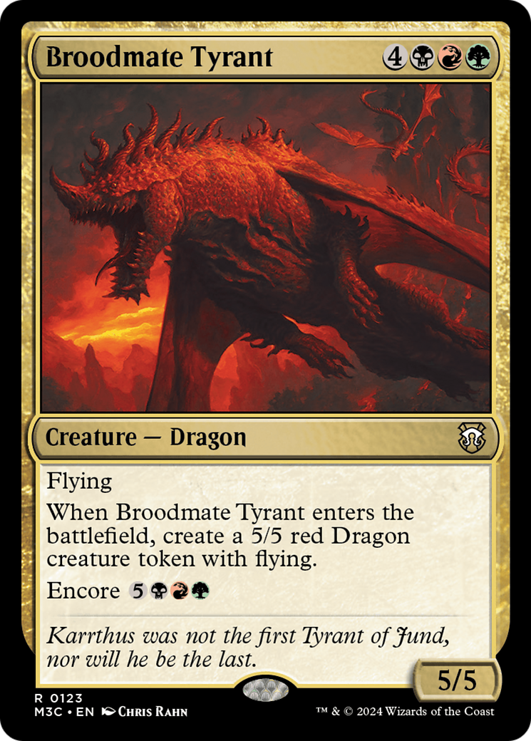 Broodmate Tyrant (Extended Art) (Ripple Foil) [Modern Horizons 3 Commander] | Exor Games Truro