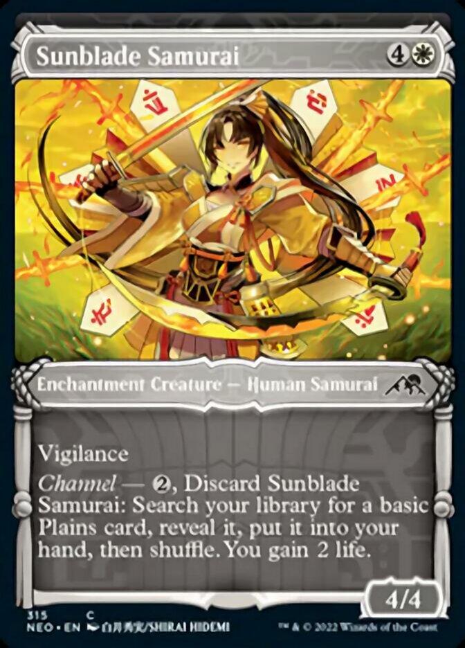 Sunblade Samurai (Showcase Samurai) [Kamigawa: Neon Dynasty] | Exor Games Truro