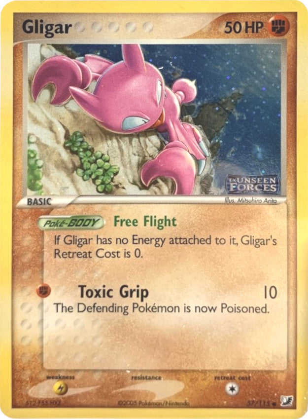 Gligar (57/115) (Stamped) [EX: Unseen Forces] | Exor Games Truro