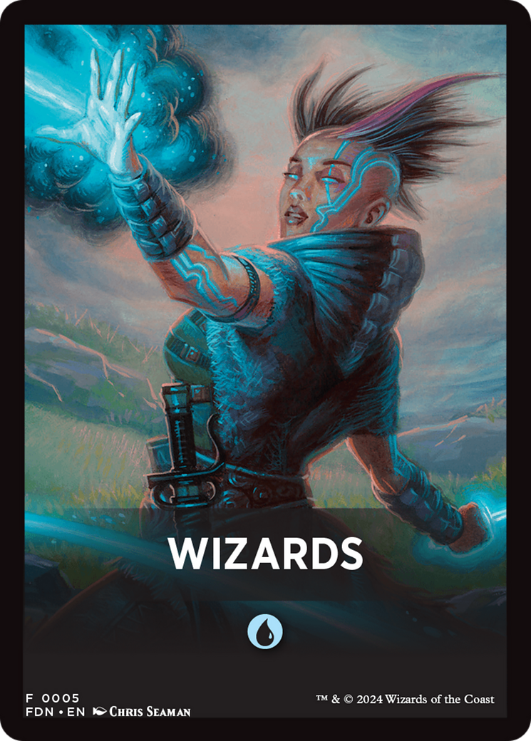 Wizards Theme Card [Foundations Tokens] | Exor Games Truro