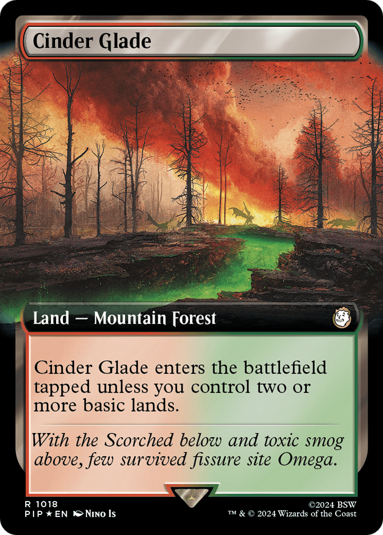 Cinder Glade (Extended Art) (Surge Foil) [Fallout] | Exor Games Truro