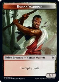 Human Warrior // Food (18) Double-Sided Token [Throne of Eldraine Tokens] | Exor Games Truro