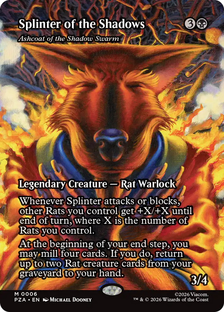 Splinter of the Shadows - Ashcoat of the Shadow Swarm (Borderless) [Teenage Mutant Ninja Turtles Eternal-Legal] | Exor Games Truro