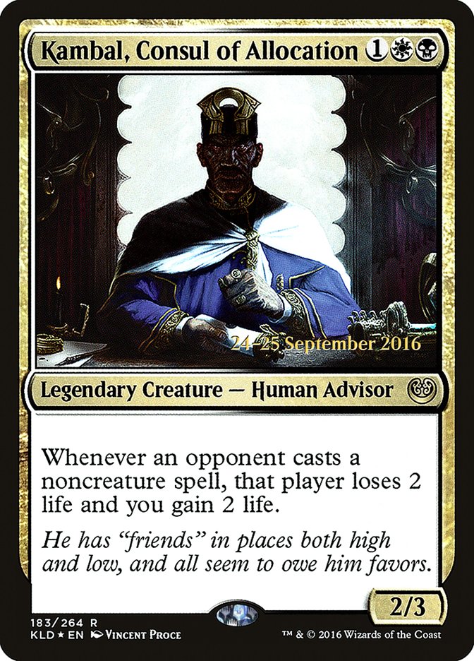 Kambal, Consul of Allocation [Kaladesh Prerelease Promos] | Exor Games Truro