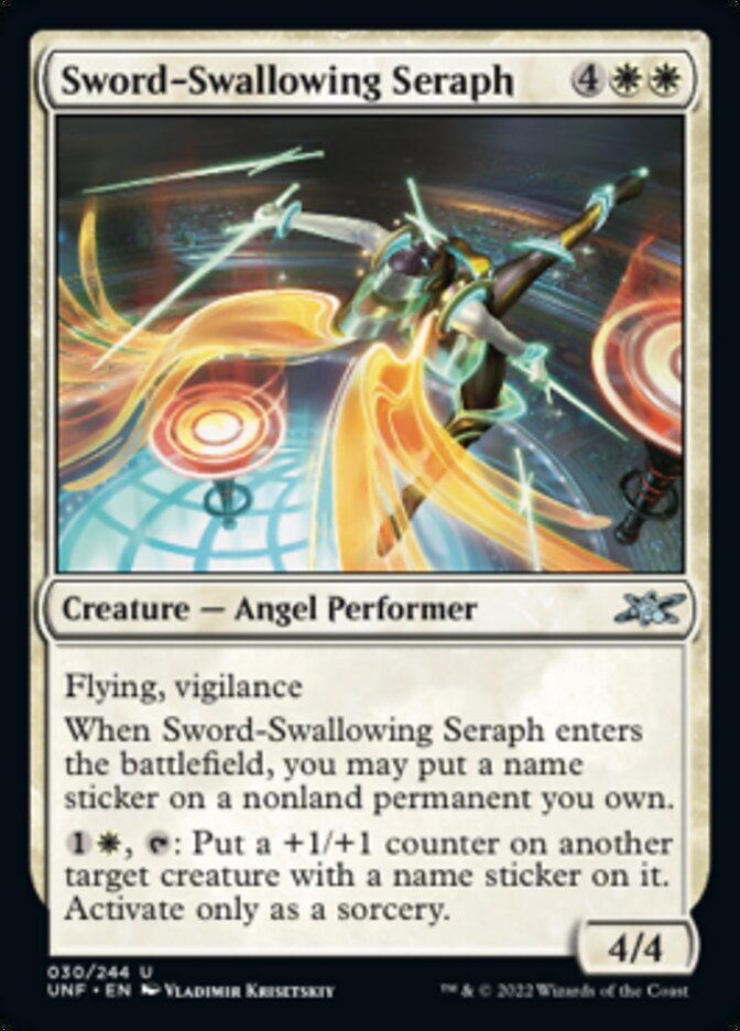 Sword-Swallowing Seraph [Unfinity] | Exor Games Truro