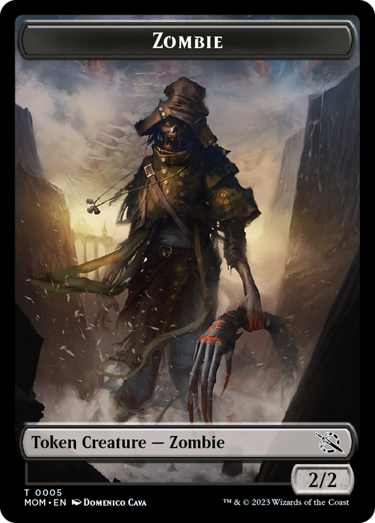 Monk // Zombie Double-Sided Token [March of the Machine Tokens] | Exor Games Truro