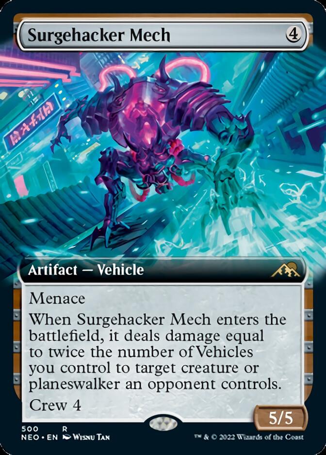 Surgehacker Mech (Extended Art) [Kamigawa: Neon Dynasty] | Exor Games Truro