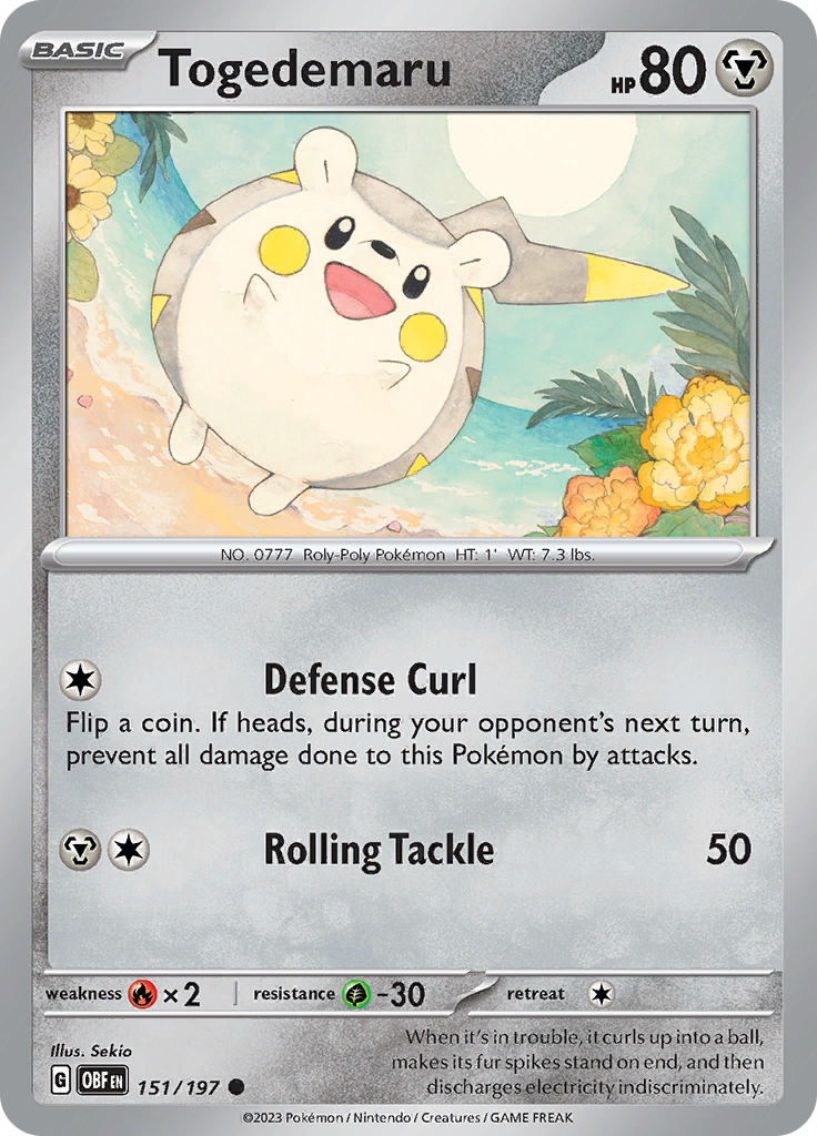 Togedemaru (151/197) [Scarlet & Violet: Obsidian Flames] | Exor Games Truro