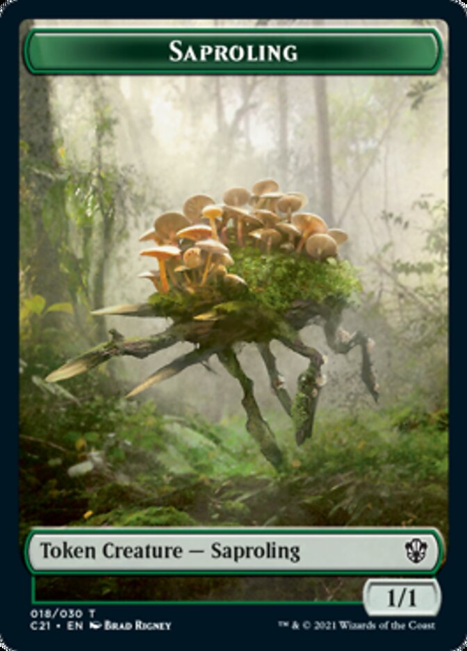 Food // Saproling Double-Sided Token [Commander 2021 Tokens] | Exor Games Truro