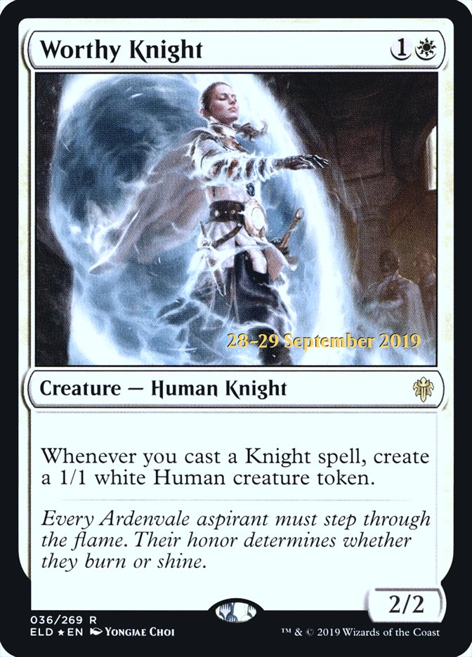 Worthy Knight [Throne of Eldraine Prerelease Promos] | Exor Games Truro