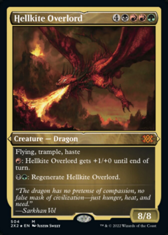 Hellkite Overlord (Foil Etched) [Double Masters 2022] | Exor Games Truro