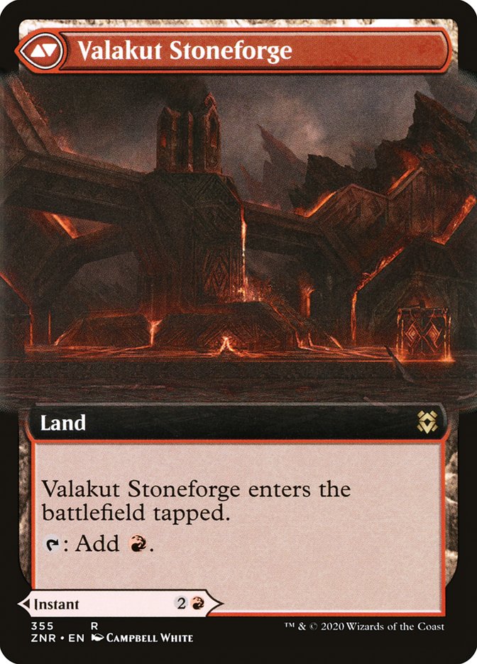 Valakut Awakening // Valakut Stoneforge (Extended Art) [Zendikar Rising] | Exor Games Truro