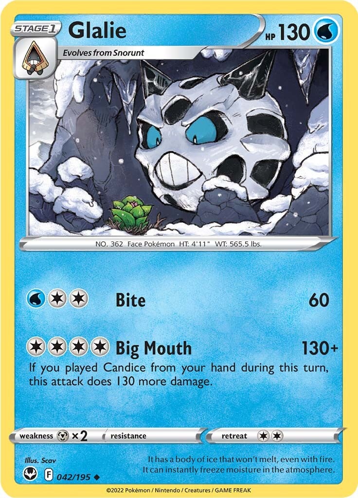 Glalie (042/195) [Sword & Shield: Silver Tempest] | Exor Games Truro