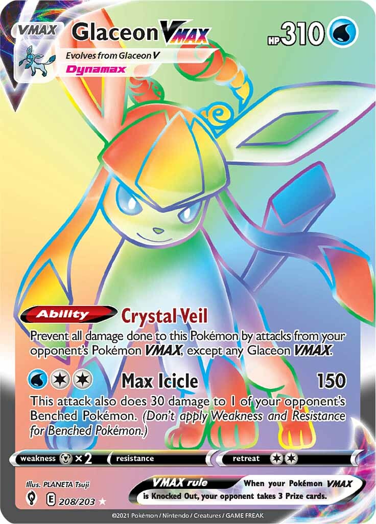 Glaceon VMAX (208/203) [Sword & Shield: Evolving Skies] | Exor Games Truro