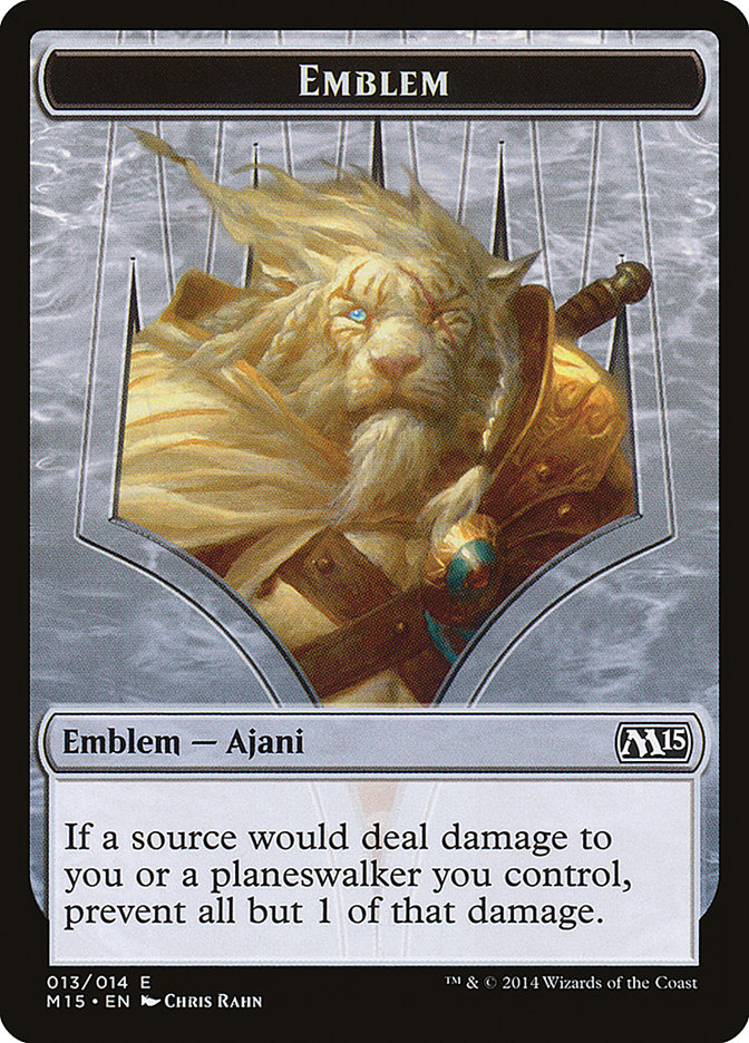 Ajani Steadfast Emblem [Magic 2015 Tokens] | Exor Games Truro