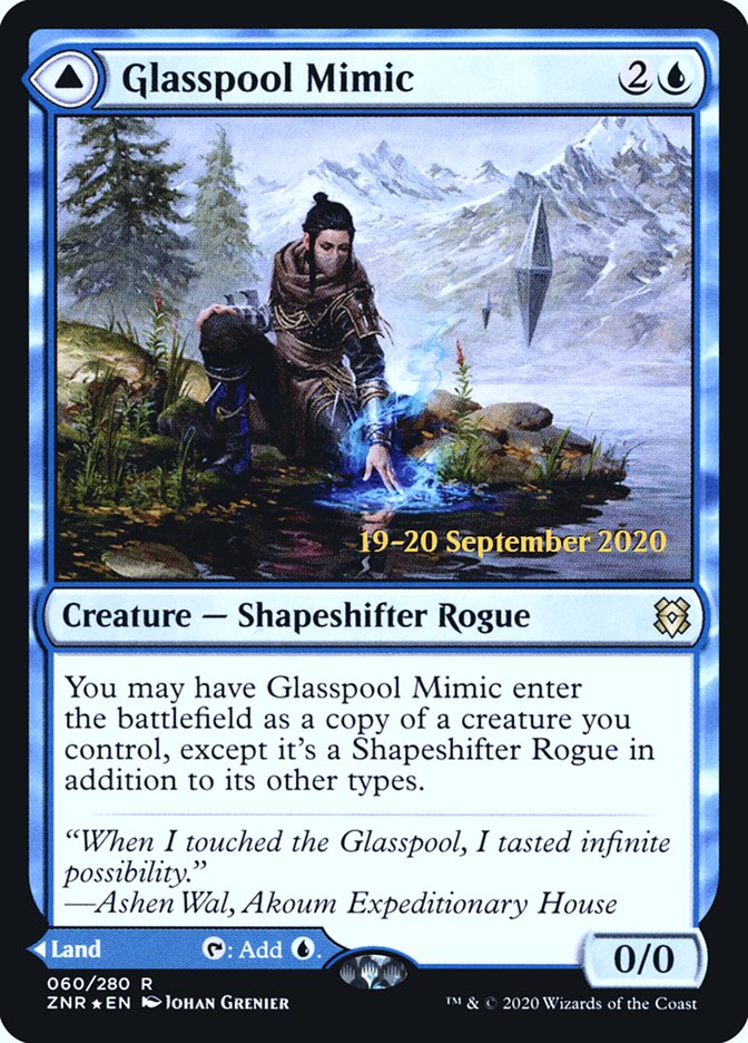 Glasspool Mimic // Glasspool Shore [Zendikar Rising Prerelease Promos] | Exor Games Truro