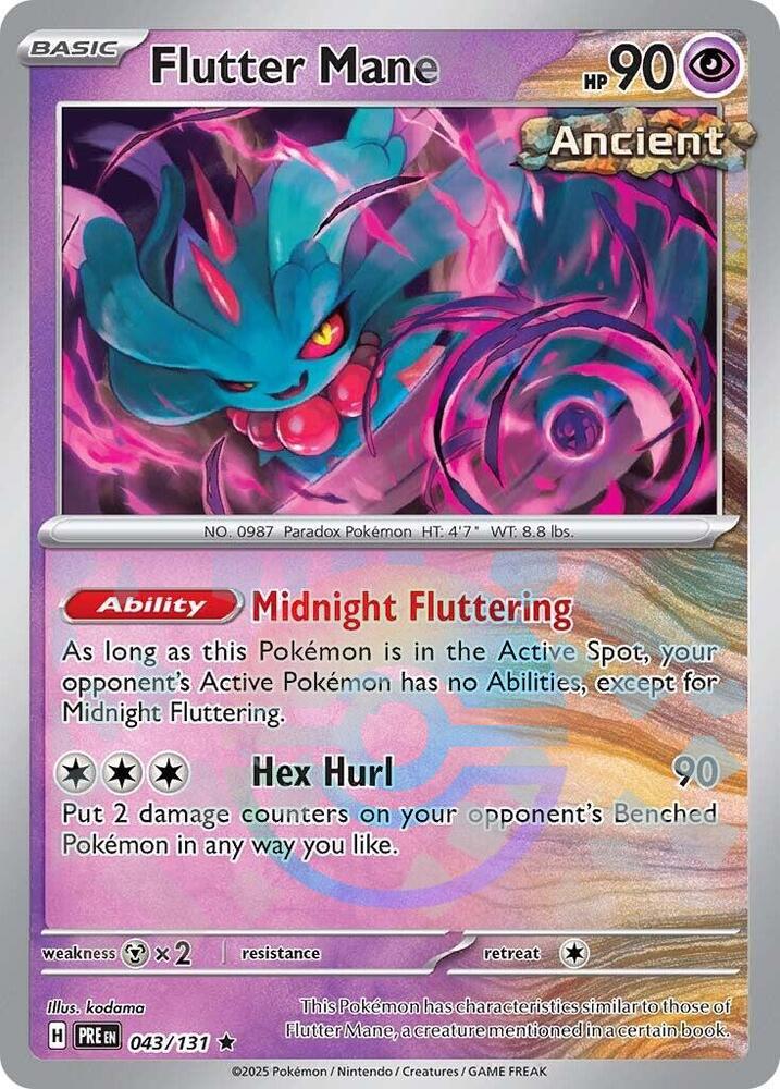 Flutter Mane (043/131) (Poke Ball Pattern) [Scarlet & Violet: Prismatic Evolutions] | Exor Games Truro