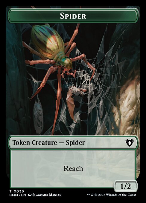 Elemental (0024) // Spider Double-Sided Token [Commander Masters Tokens] | Exor Games Truro