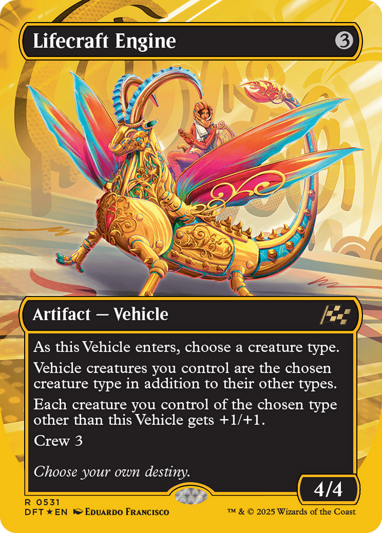 Lifecraft Engine (Borderless) (First-Place Foil) [Aetherdrift] | Exor Games Truro