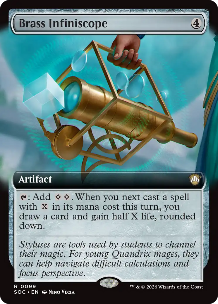Brass Infiniscope (Extended Art) [Secrets of Strixhaven Commander] | Exor Games Truro