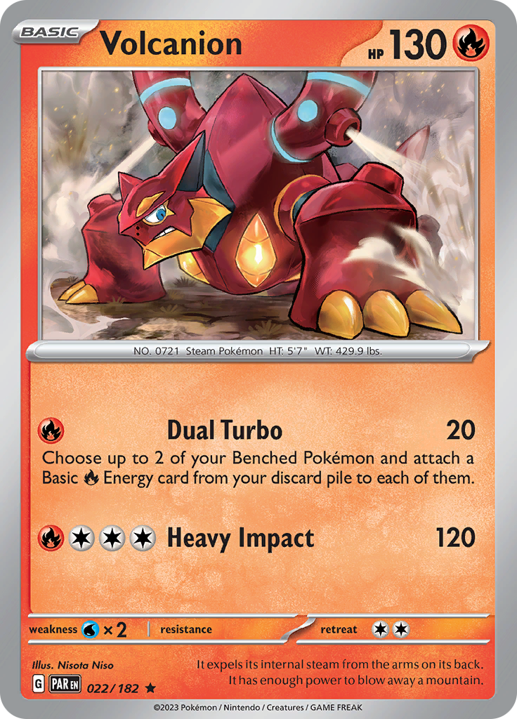 Volcanion (022/182) [Scarlet & Violet: Paradox Rift] | Exor Games Truro