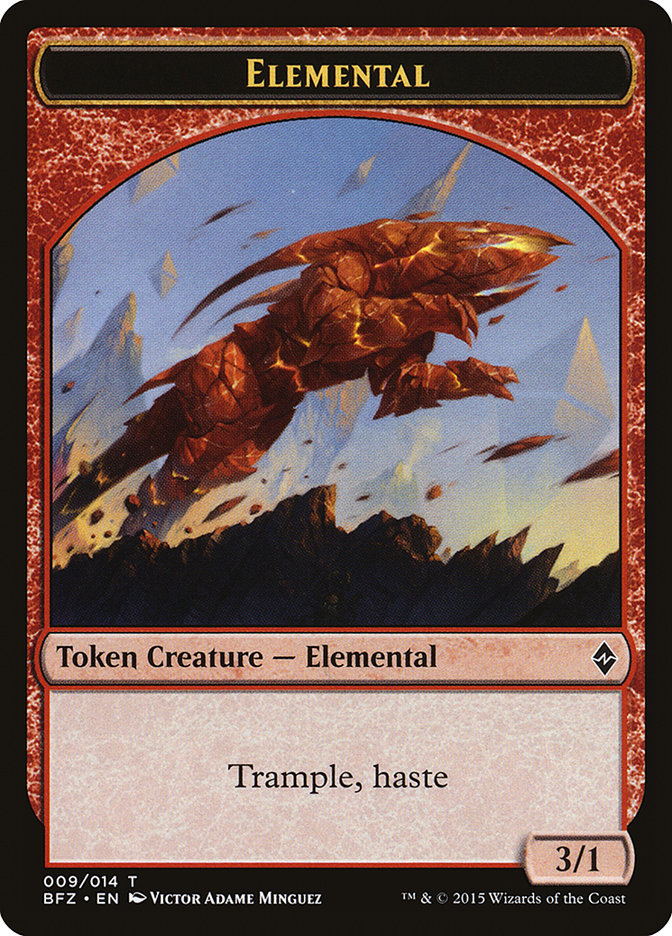 Elemental Token (009/014) [Battle for Zendikar Tokens] | Exor Games Truro