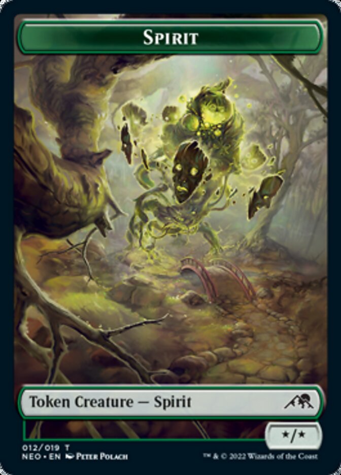 Samurai // Spirit (012) Double-Sided Token [Kamigawa: Neon Dynasty Tokens] | Exor Games Truro