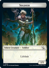 Soldier // Teferi Akosa of Zhalfir Emblem Double-Sided Token [March of the Machine Tokens] | Exor Games Truro