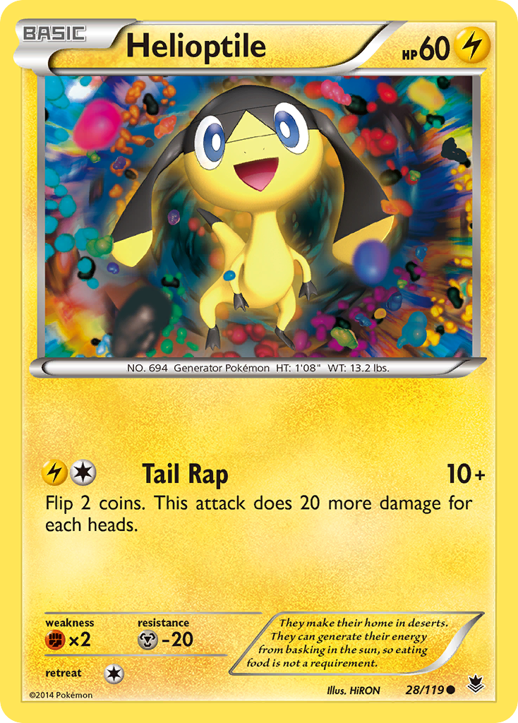 Helioptile (28/119) [XY: Phantom Forces] | Exor Games Truro