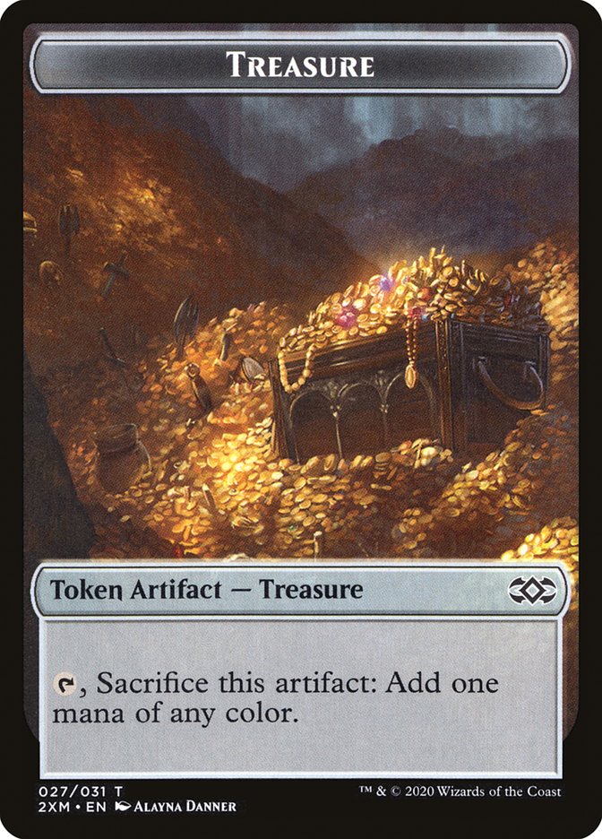 Beast // Treasure Double-Sided Token [Double Masters Tokens] | Exor Games Truro