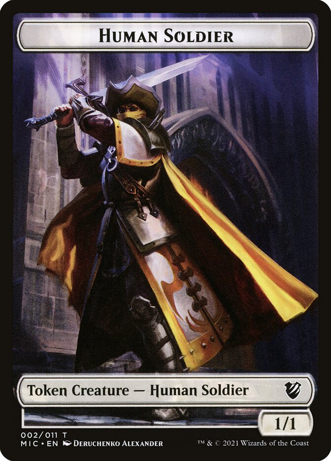 Angel // Human Soldier Double-Sided Token [Double Masters Tokens] | Exor Games Truro