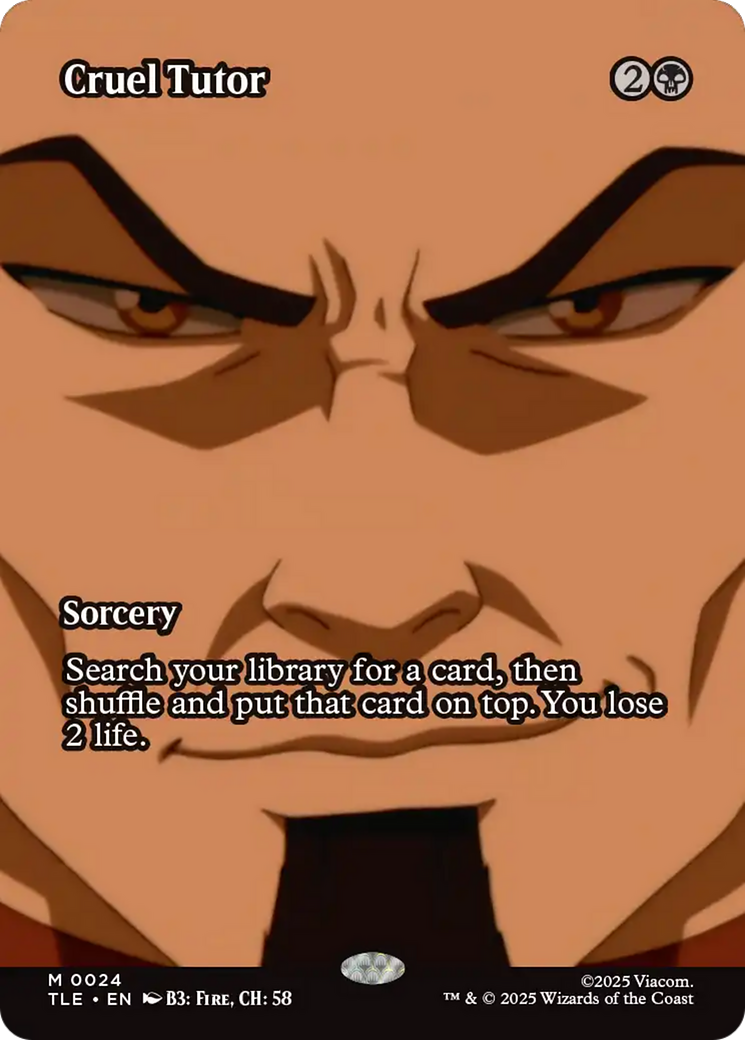 Cruel Tutor (Borderless) [Avatar: The Last Airbender: Eternal-Legal] | Exor Games Truro