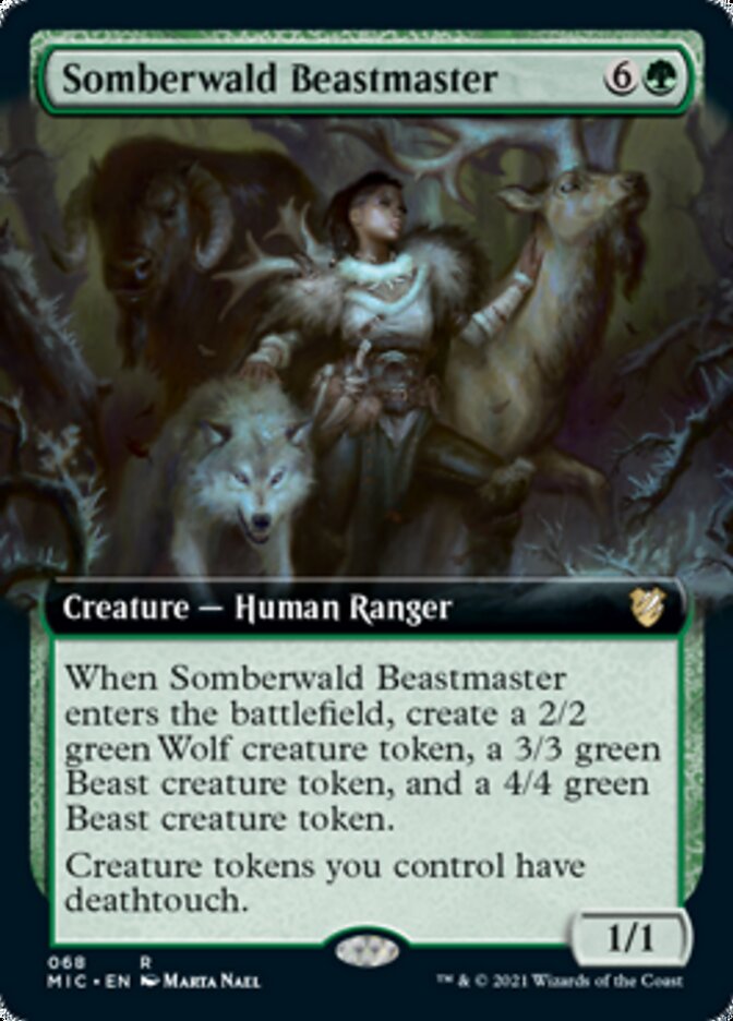Somberwald Beastmaster (Extended Art) [Innistrad: Midnight Hunt Commander] | Exor Games Truro