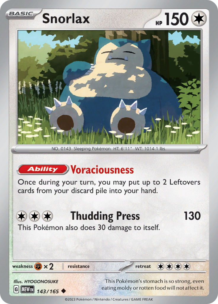 Snorlax (143/165) [Scarlet & Violet 151] | Exor Games Truro