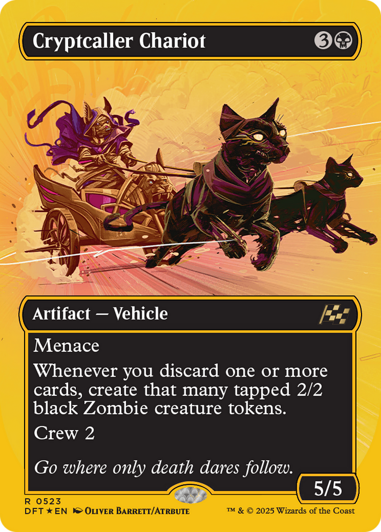 Cryptcaller Chariot (Borderless) (First-Place Foil) [Aetherdrift] | Exor Games Truro
