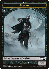 Knight // Zombie Double-Sided Token (Game Night) [Core Set 2019 Tokens] | Exor Games Truro