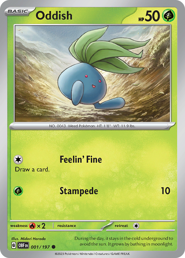 Oddish (001/197) [Scarlet & Violet: Obsidian Flames] | Exor Games Truro