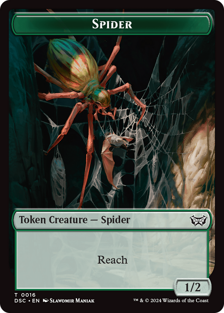 Insect (0012) // Spider Double-Sided Token [Duskmourn: House of Horror Commander Tokens] | Exor Games Truro