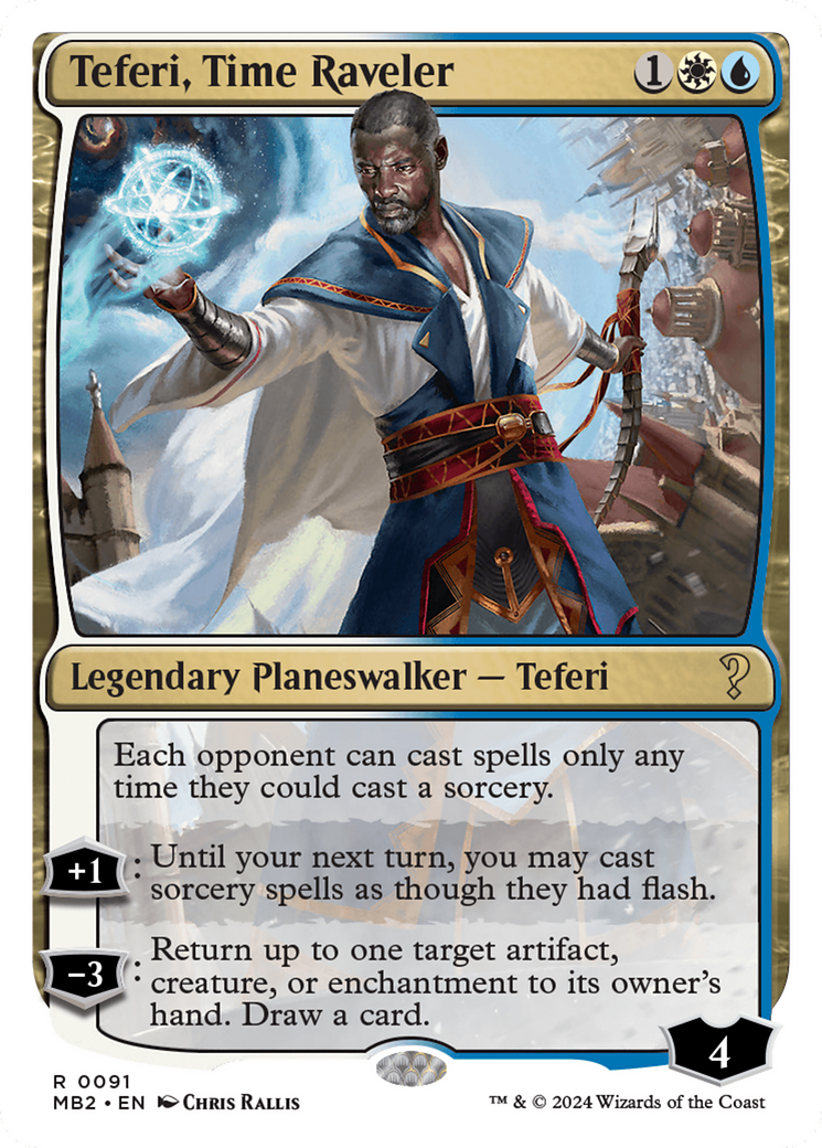 Teferi, Time Raveler (White Border) [Mystery Booster 2] | Exor Games Truro