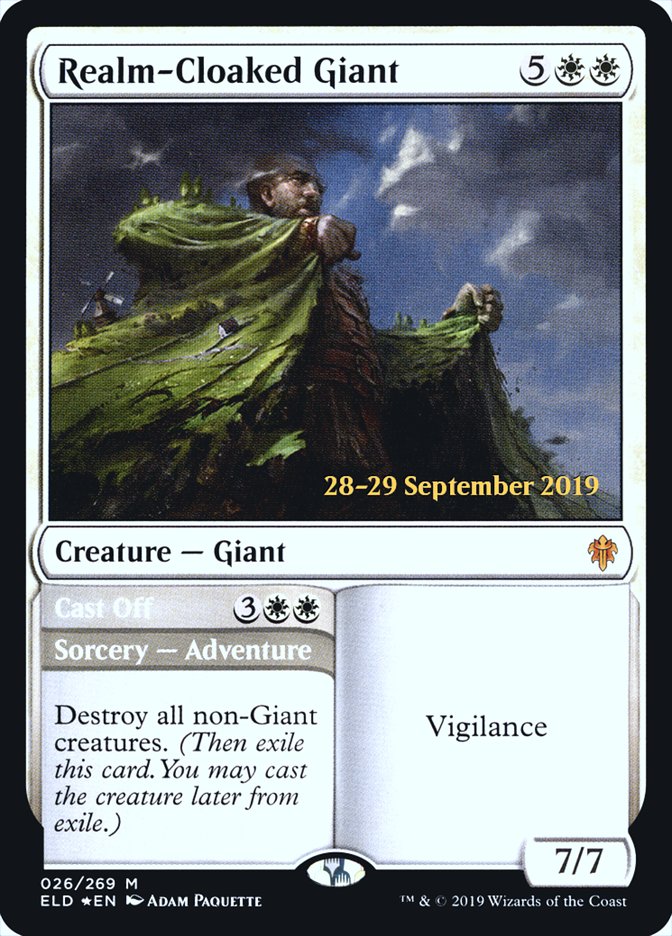 Realm-Cloaked Giant // Cast Off [Throne of Eldraine Prerelease Promos] | Exor Games Truro