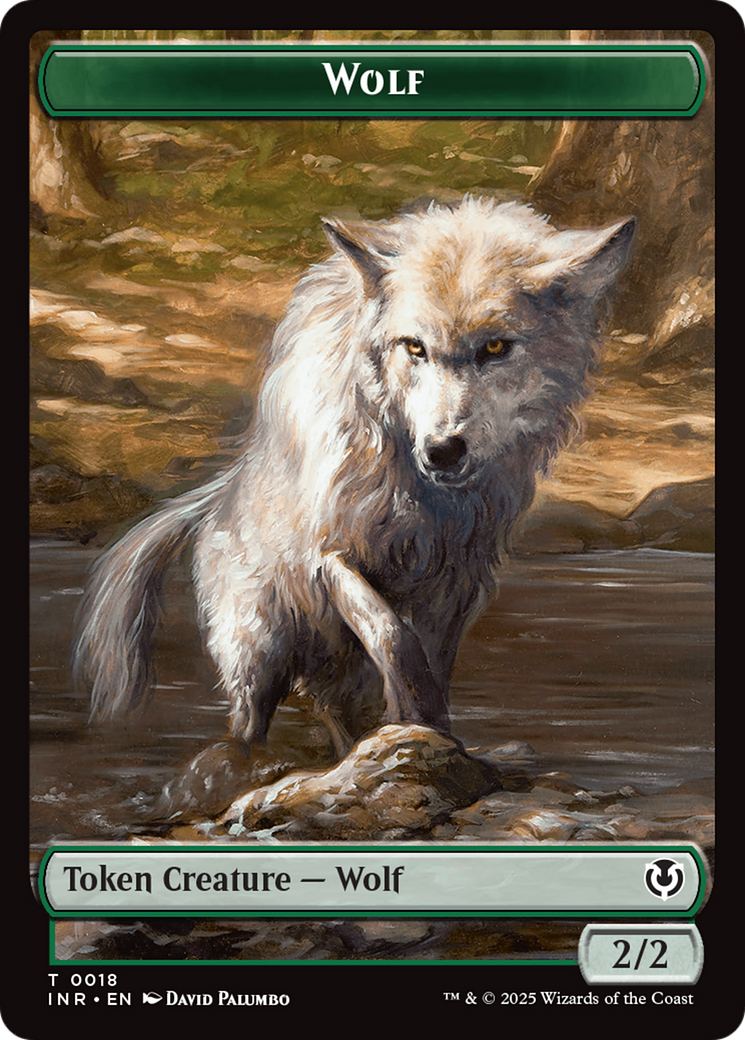 Wolf (0018) // Emblem - Arlinn, Embraces by the Moon Double-Sided Token [Innistrad Remastered Tokens] | Exor Games Truro