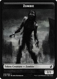 Zombie (010) // Zombie (011) Double-Sided Token [Commander 2019 Tokens] | Exor Games Truro