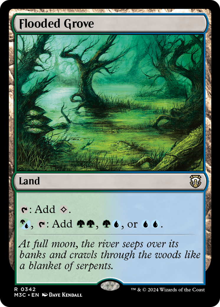 Flooded Grove (Ripple Foil) [Modern Horizons 3 Commander] | Exor Games Truro