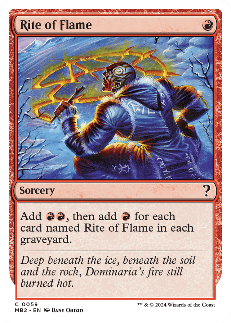 Rite of Flame (White Border) [Mystery Booster 2] | Exor Games Truro
