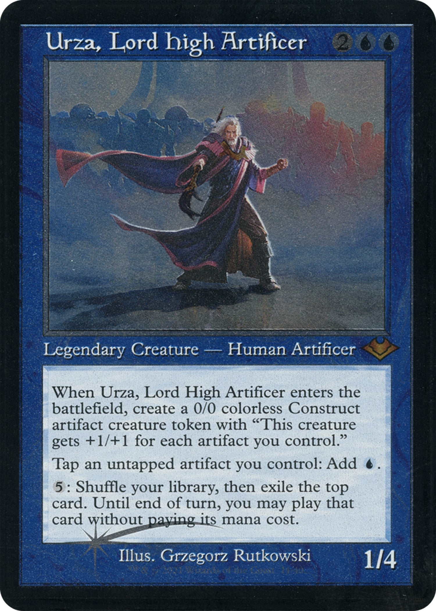 Urza, Lord High Artificer (Retro Foil Etched) [Modern Horizons] | Exor Games Truro